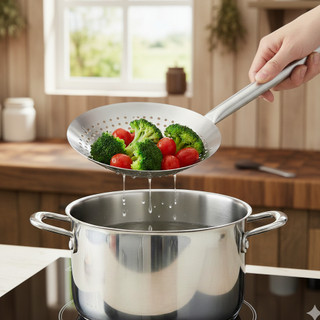 Vợt inox lỗ , chao inox size 24 cm , size 26 cm , size 28 cm , size 30 cm loại 1 dày đẹp