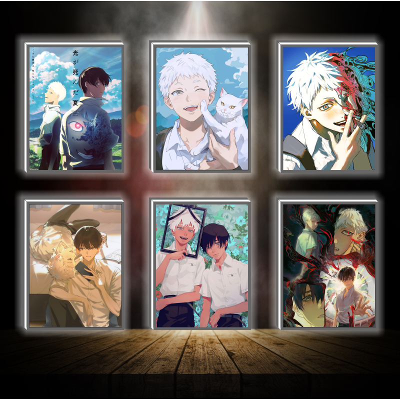 Tranh đèn led 3D đổi màu The summer hikaru died - Tranh đèn led 3D ANIME trang trí bàn làm việc, đèn ngủ