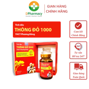 Tinh dầu THÔNG ĐỎ 1000 YHCT Phương Đông, hỗ trợ ổn định huyết áp, giảm cholesteron máu, ngừa đột quỵ