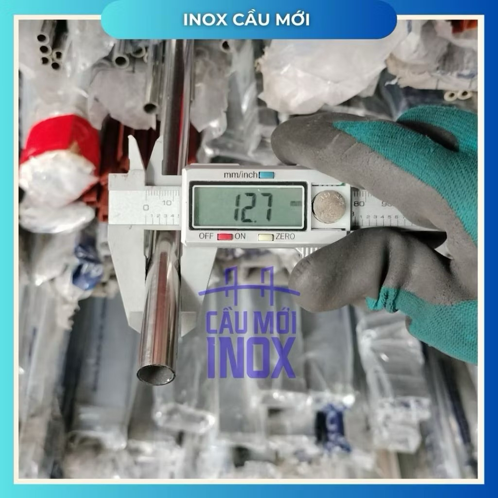 Ống tròn Inox 201 phi 9.6, 12, 16, 19, 22, 25, 27, 32mm (dài 0.5m/0.6m/1m/1.2m)
