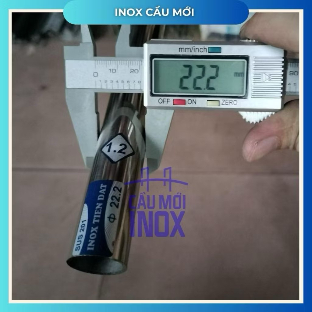 Ống tròn Inox 201 phi 9.6, 12, 16, 19, 22, 25, 27, 32mm (dài 0.5m/0.6m/1m/1.2m)