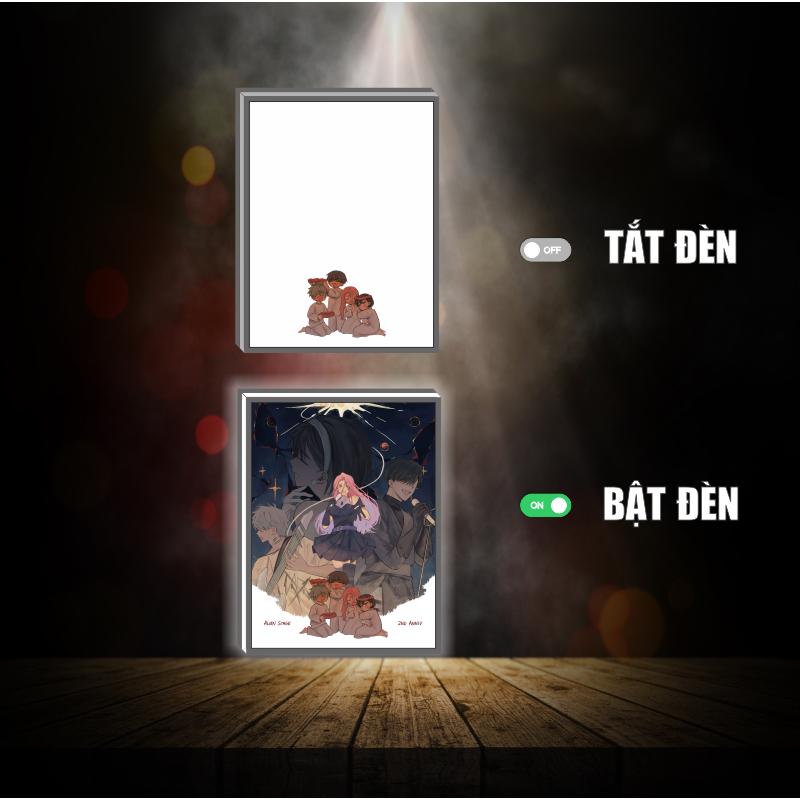 Tranh đèn led 3D đổi màu Alien Stage - Tranh đèn led 3D ANIME trang trí bàn làm việc, đèn ngủ