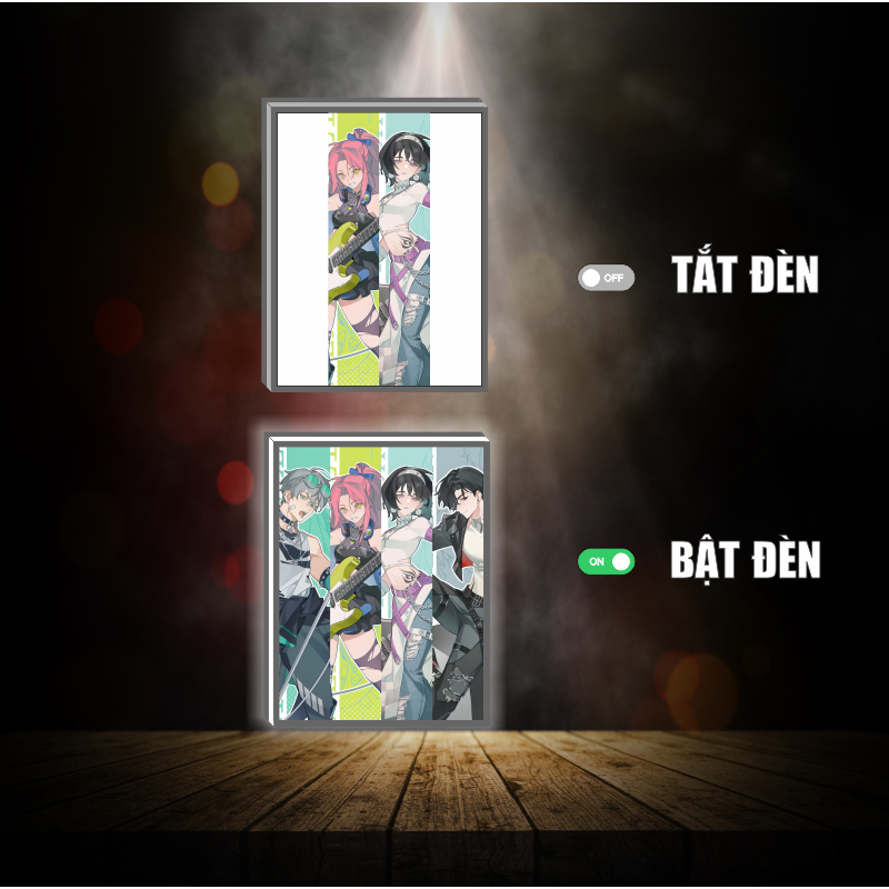 Tranh đèn led 3D đổi màu Alien Stage - Tranh đèn led 3D ANIME trang trí bàn làm việc, đèn ngủ