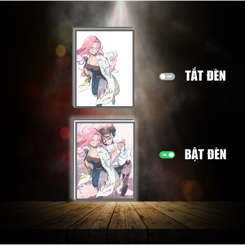 Tranh đèn led 3D đổi màu Alien Stage - Tranh đèn led 3D ANIME trang trí bàn làm việc, đèn ngủ