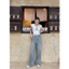 YURI JEANS - Quần Jeans Nữ Ống Suông Basic Viền Túi Đôi Mã09