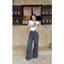 YURI JEANS - Quần Jeans Nữ Ống Suông Basic Viền Túi Đôi Mã09