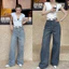 YURI JEANS - Quần Jeans Nữ Ống Suông Basic Viền Túi Đôi Mã09