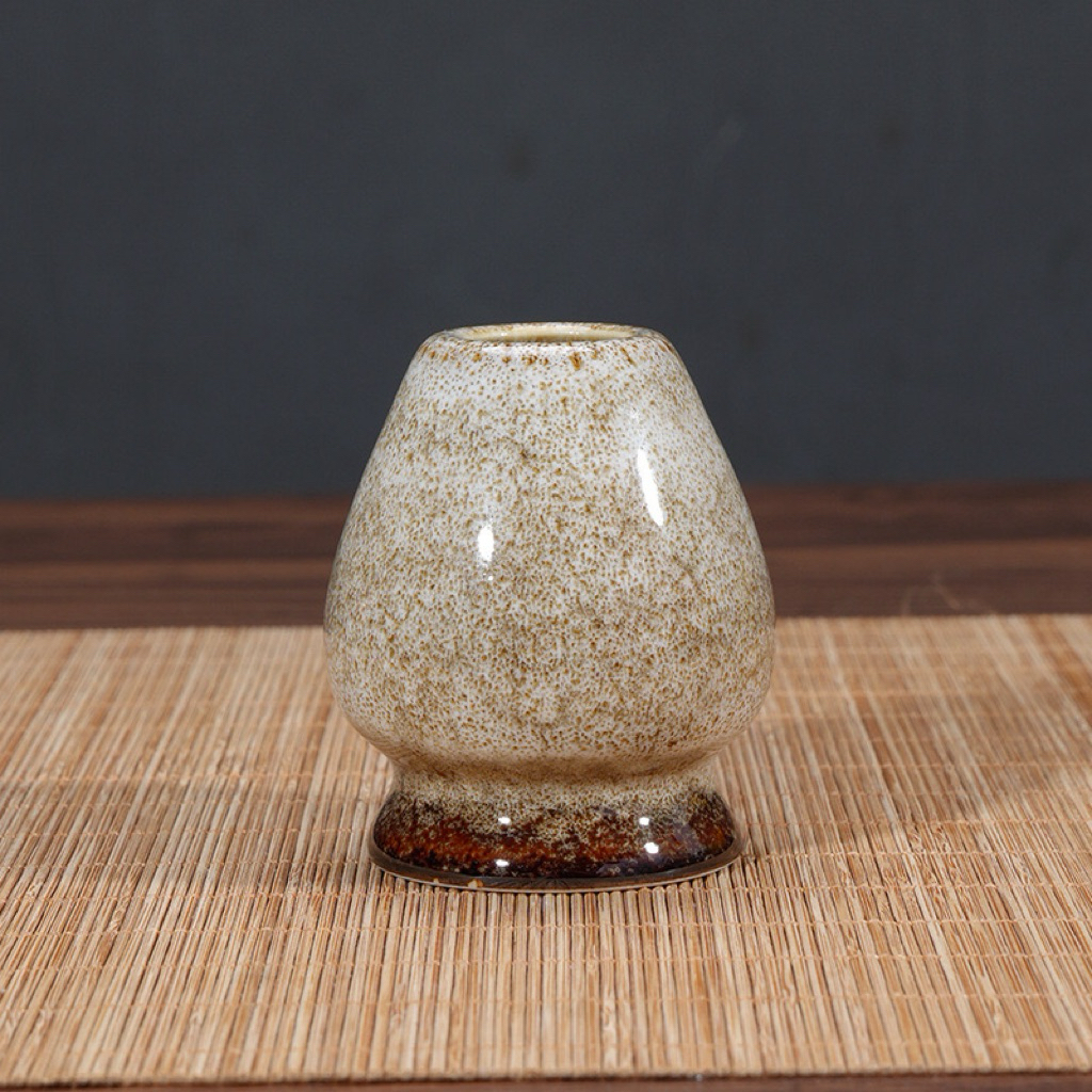 [ HOẢ TỐC ] Chawan Bát đánh Matcha có miệng rót, đế cắm chổi Chasen ( Gốm sứ thủ công cao cấp )