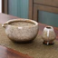 Set Matcha thủ công Nhật Bản 5 món men sứ cao cấp ( Màu kem sữa vân mây )