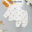 Set 2/3 Bộ Dài Tay Trắng Thun Petit In hoạ tiết mềm mịn cho bé trai bé gái 3-13kg MV-DL20 Đậu Đậu Store