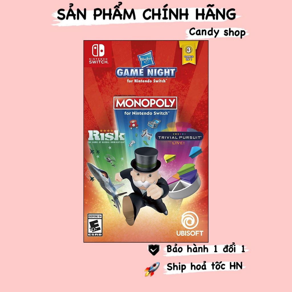 Băng Game Hasbro Game Night: Monopoly, Risk, Trivial Pursuit Nintendo ...