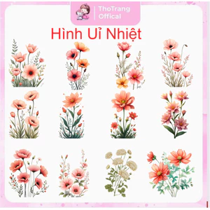 Hình ủi nhiệt-Hình hoa ủi áo tại nhà bằng bàn ủi-Miếng vá áo rách,trang trí quần áo tại nhà