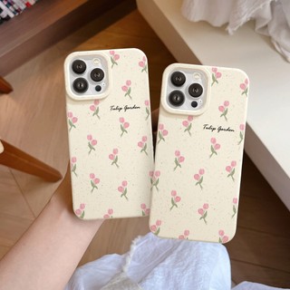 Ốp Lưng iPhone Mềm Thân Thiện Môi Trường Pink Tulip Chống Sốc, Bảo Vệ Cam -iP 7/8/X/XS/11/12/13/14/15/16/17/Plus/Pro/Max
