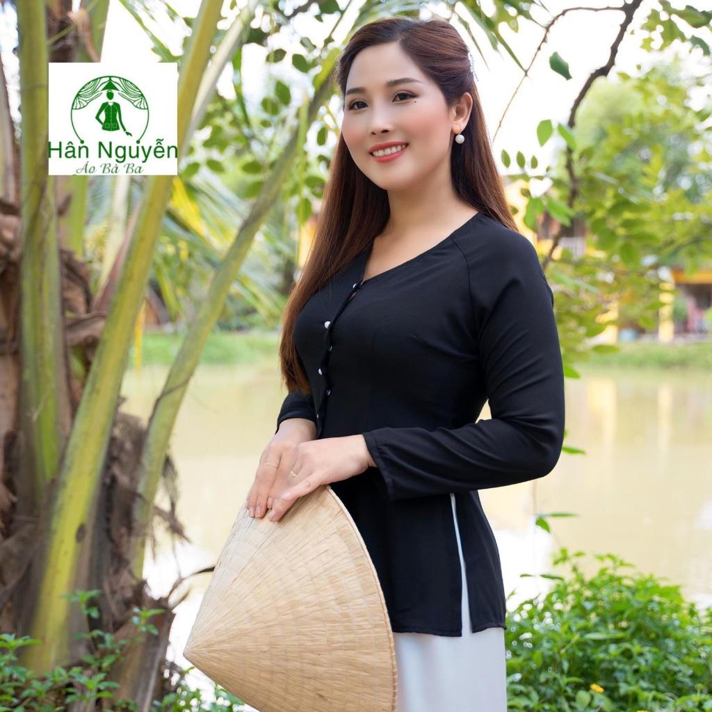 B.A29 - Bộ Áo Voan Cổ Tim Cài Nút Tay Dài