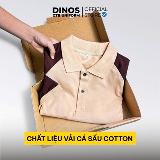 Áo Thun Đồng Phục Phục Vụ Dinos Tay Ngắn Cổ Trụ Vải Mềm Mát Cho Nam Nữ Đa Dạng Màu Sắc