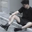 Giày nam Chunky COMBAT Boots Lemans TB01.2 - đế cao su tăng cao 6cm, Da bò, BH 24T