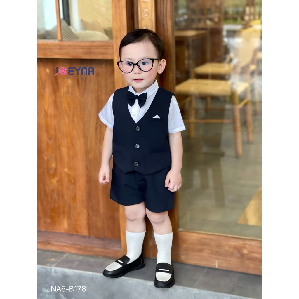 Set vest gile công tử 4 chi tiết Joeyna B178 cho bé 8-23kg