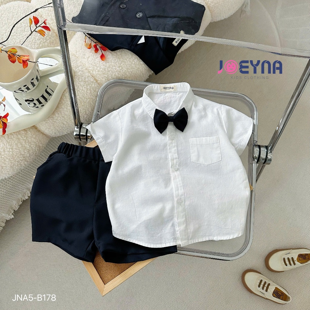 Set vest gile công tử 4 chi tiết Joeyna B178 cho bé 8-23kg