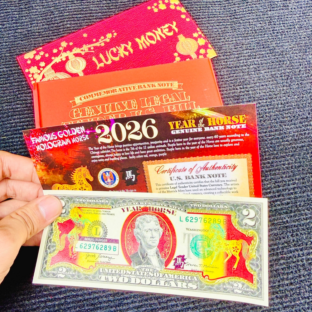 [RẺ SẬP SÀN] 2USD Hình Con Ngựa Vàng Lì Xì Tết 2026