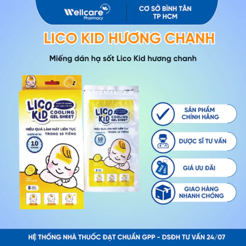 [CHÍNH HÃNG] Miếng Dán Hạ Sốt Hương Chanh Giúp Hạ Nhiệt, Giảm Đau - Hộp 6 Miếng