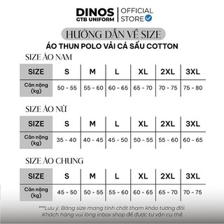 Áo Thun Polo Nam Nữ Dinos Màu Kem Phối Nâu - Đồng Phục Đẹp Cho Nhà Hàng, Khách Sạn, Quán Cà Phê