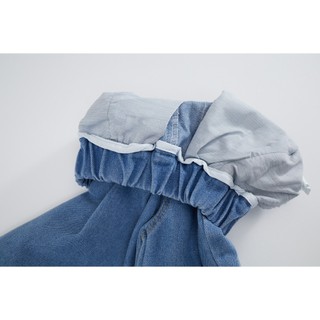 Quần Cho Bé Gái, Quần Bò Cho Bé Gái Ống Rộng Phối Ren Phong Cách Tiểu Thư Chất Liệu Cotton Mềm Mịn