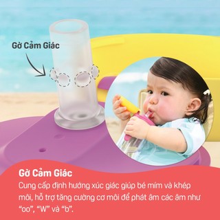 Bình tập hút tập uống nước cho bé Pigeon PP cao cấp chống sặc có ống hút bi trọng lực 250ml