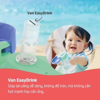 Bình tập hút tập uống nước cho bé Pigeon PP cao cấp chống sặc có ống hút bi trọng lực 250ml