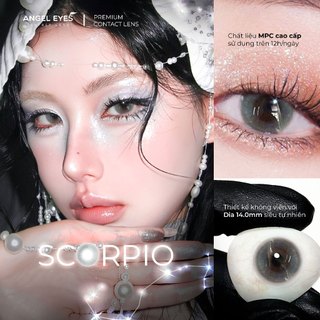 Kính áp tròng 1 ngày SCORPIO xám tây tự nhiên - Dia 14.0mm - Độ cận 0-10 nhãn hiệu Angel Eyes
