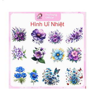 Hình hoa ủi áo tại nhà bằng bàn ủi-Miếng vá áo rách-Trang trí quần áo tại nhà