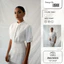 Áo Sơ Mi Chicca Shirt Màu Trắng Tay Phồng Ngắn Cổ Kín Thanh Lịch Sang Trọng Công Sở