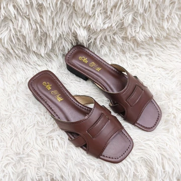 Dép nữ da xịn thật cao cấp 3cm mã DN30T - Dép nữ trung niên