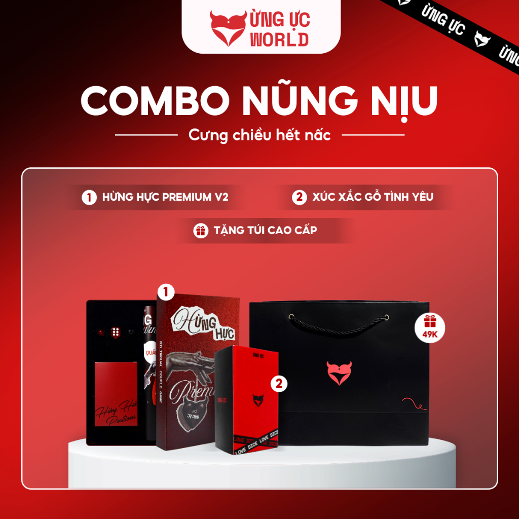Combo Nũng Nịu - Boardgame Couple Gồm Hừng Hực 56 lá và Xúc Xắc Gỗ