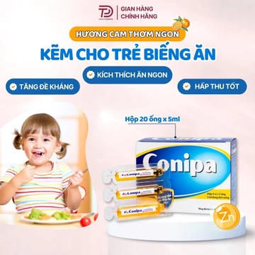 Kẽm Cho Bé Biếng Ăn CONIPA | Kẽm CONIPA Ăn Ngon Giảm Rụng Tóc Gãy Móng Giúp Bé Ngủ Ngoan