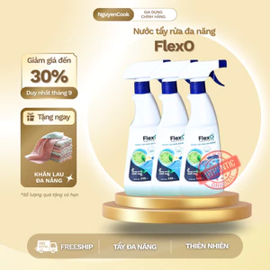 Chai Nước Tẩy Rửa Đa Năng Ion Kiềm FLEXO – Không Hóa Chất, Khử Mùi, Diệt Khuẩn, An Toàn Sức Khỏe