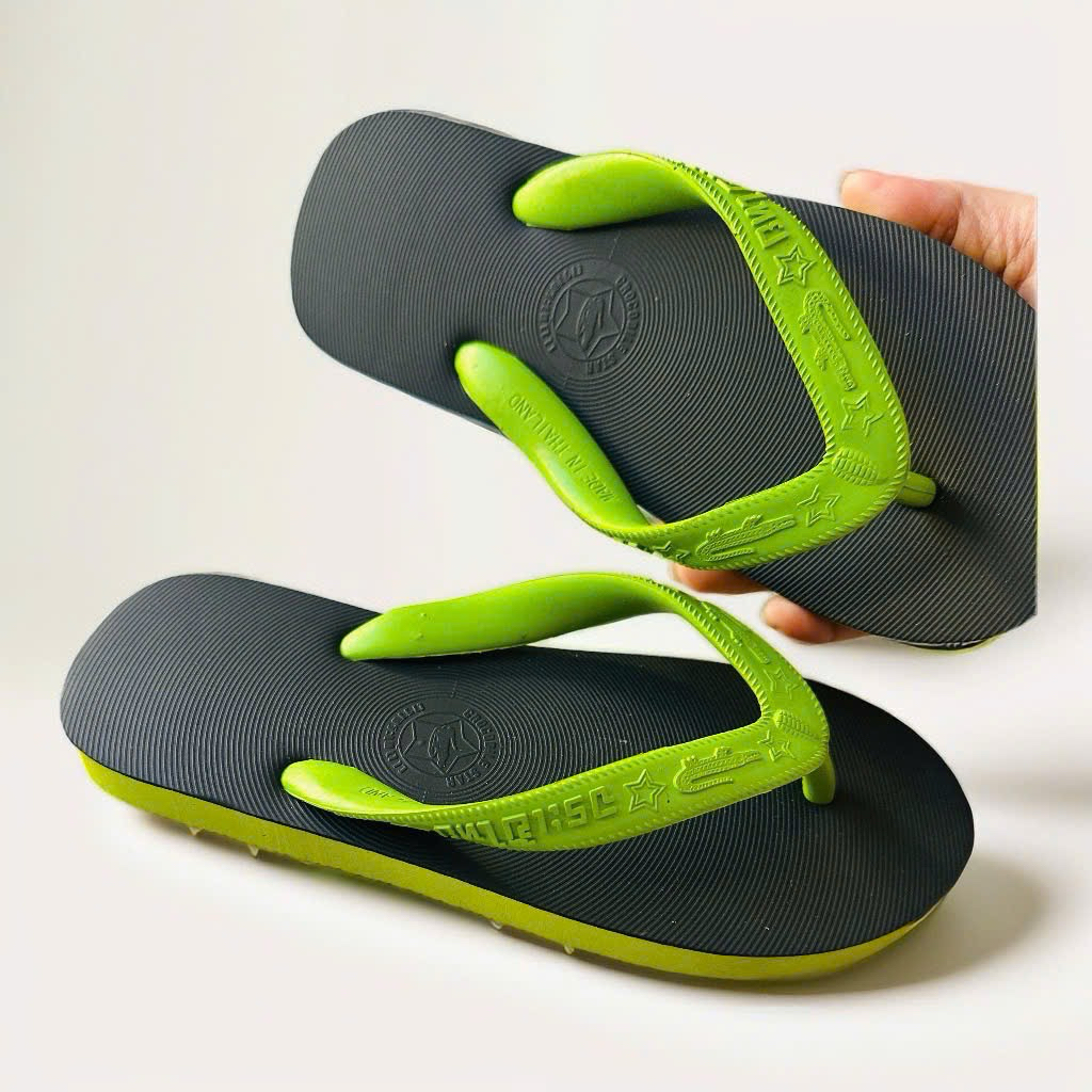 Dép lào cá sấu (made in Thái Lan).Đế cao su đúc nguyên khối êm, mềm dẻo bền bỉ chắc chắn.Dép nam nữ nhiều màu sắc.
