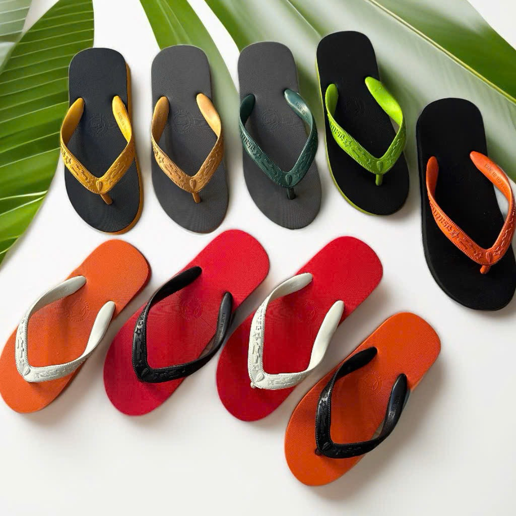 Dép lào cá sấu (made in Thái Lan).Đế cao su đúc nguyên khối êm, mềm dẻo bền bỉ chắc chắn.Dép nam nữ nhiều màu sắc.