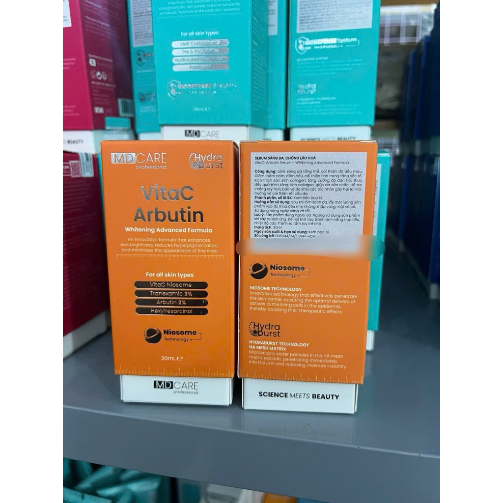 [HÀNG CTY] Serum Sáng Da, Giảm Lão Hoá MD CARE VitaC-Arbutin Serum Whitening Advanced Formula 30ml
