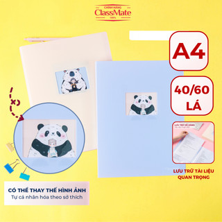 File Đựng Tài Liệu A4 40/ 60 Lá Màu Pastel CLASSMATE Dùng Lưu Trữ Tài Liệu Quan Trọng, Hình Siêu Âm CL-DB404/406