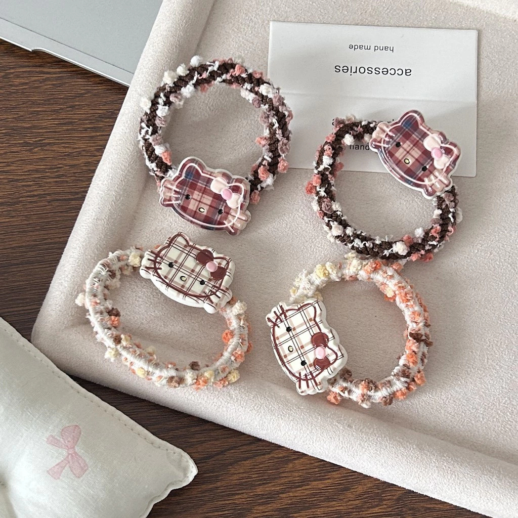 Set 2 Dây Buộc Tóc Cao Su Co Giãn Đính Charm Nhiều Kiểu Dễ Thương Xinh Xắn Phụ Kiện Tóc Empoli