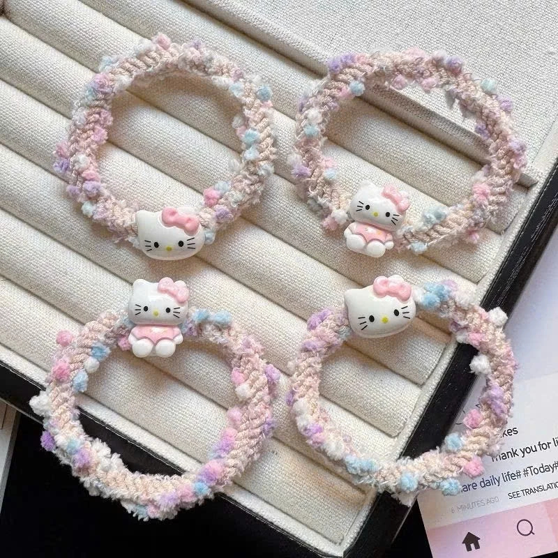 Set 2 Dây Buộc Tóc Cao Su Co Giãn Đính Charm Nhiều Kiểu Dễ Thương Xinh Xắn Phụ Kiện Tóc Empoli