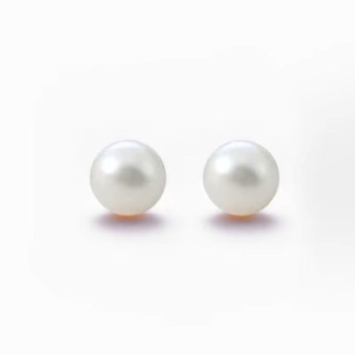 Bông tai nụ Ngọc trai nuôi nước ngọt 5-6 ly, kết hợp  bạc s925