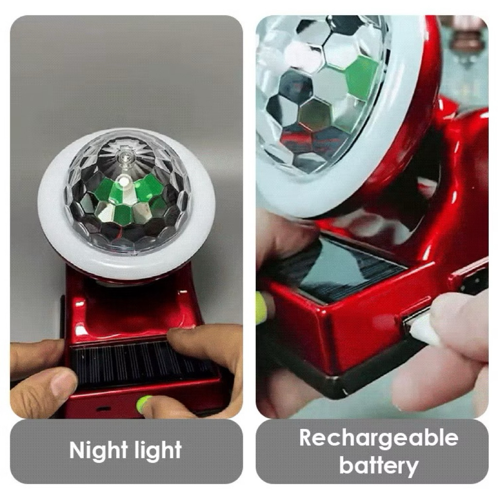Đèn LED xoay 7 màu tiệc tùng bằng năng lượng mặt trời