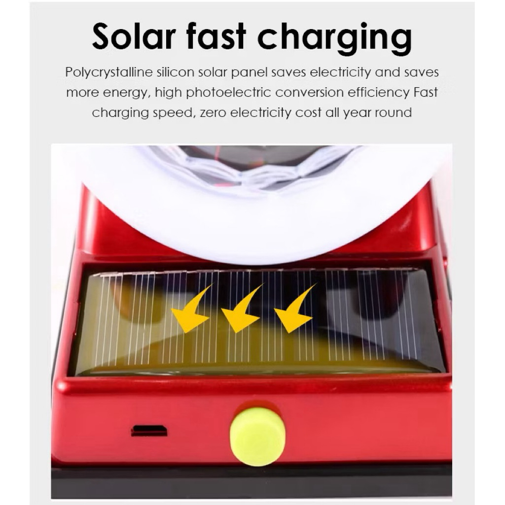 Đèn LED xoay 7 màu tiệc tùng bằng năng lượng mặt trời