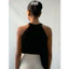 Áo Yếm Leah Top LASUZIE Màu Đen Xếp Ly Thiết Kế Thời Trang Dáng Croptop Dễ Phối Đồ