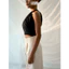 Áo Yếm Leah Top LASUZIE Màu Đen Xếp Ly Thiết Kế Thời Trang Dáng Croptop Dễ Phối Đồ