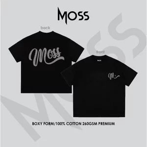 ÁO THUN BOXY KIM TUYẾN 260GSM - "BLING MOSS LOGO·" - BOXY FORM - COTTON 100% 260GSM PREMIUM MOSS.STU