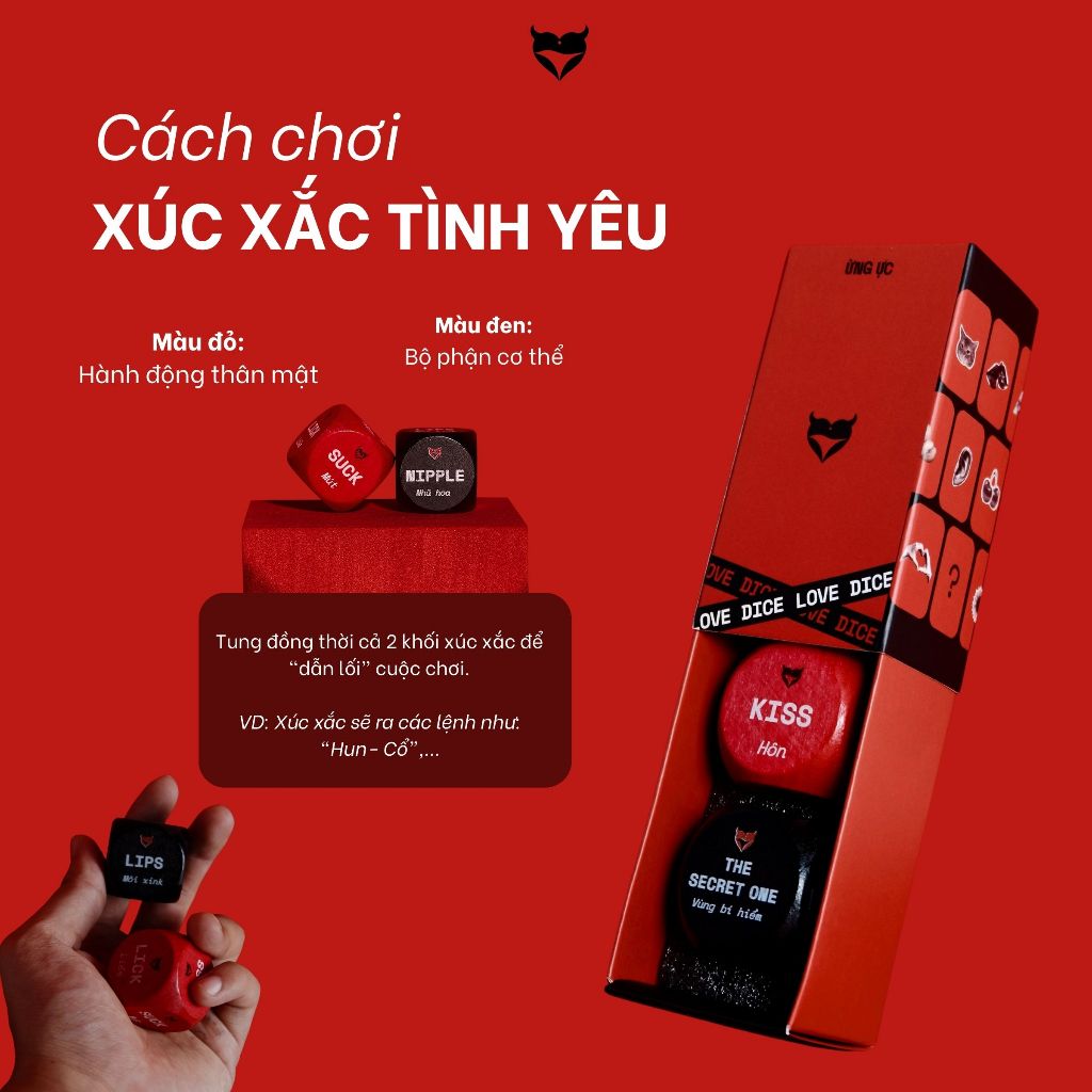 Combo Nũng Nịu - Boardgame Couple Gồm Hừng Hực 56 lá và Xúc Xắc Gỗ