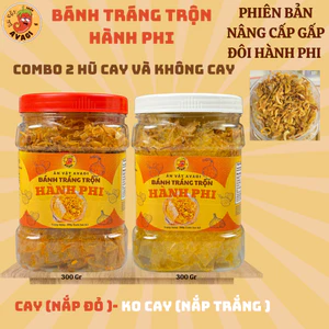 Bánh Tráng TRỘN HÀNH PHI GẤP ĐÔI AVAGI COMBO 2 Hũ 600Gr