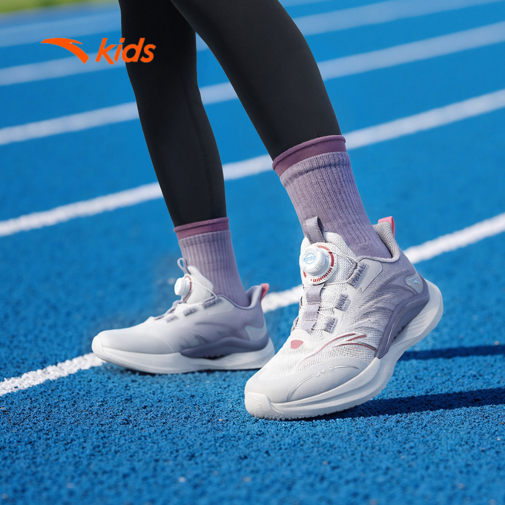 [Khóa Habu] Giày Chạy Thể Thao Bé Gái ANTA Kids A225C5514 Đàn Hồi Thoáng Khí Size 34-39